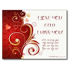 I Love You And I Miss You Poem For Wife Postcard Zazzle Com Birthday Wishes Messages Birthday Wishes For Girlfriend Happy Birthday Boyfriend Quotes