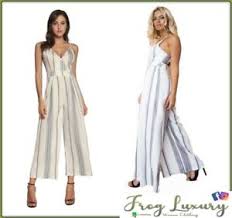 C'è uno stile per tutti i tipi di forme. Tuta Donna Elegante Jumpsuite Vestito Cerimonia Pantalone A Righe Palazzo A2g Ebay