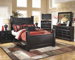 5.0 out of 5 stars. Furnituremaxx Shanty Contemporary Black Bedroom Set Queen Poster Bed With Storage Dresser Mirror 2 Nighstand Media Chest