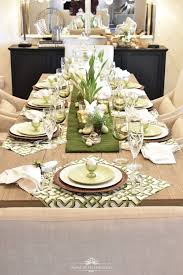 Green And White Easter Table Setting Home With Holliday Easter Table Settings Dinner Table Setting Easter Table Decorations