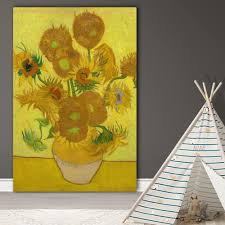 Four withered sunflowers 1887 poster print by vincen. Van Gogh Sunflowers Print On Canvas Free Shipping Wall26