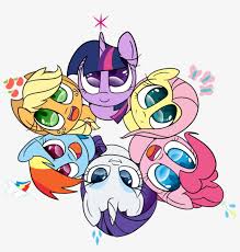 She is typically accompanied by fancy pants. Fanmade Cute Mane Six In A Circle My Little Pony Kawaii Png Image Transparent Png Free Download On Seekpng