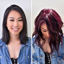 This deep burgundy hair color is also perfect for ladies who have a fair complexion as the richness of the dark red color is. How To Video Lift And Tone Asian Hair Without Bleach By Bescene Magenta Hair Hair Color Formulas Asian Hair