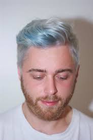 Men Fashion Hair Silver Platinum Blue Pastel Short Mens Hair Colour Men Hair Color Blue Hair