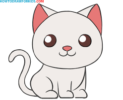 This will be the length of the body. How To Draw A Cat Very Easy Drawing Tutorial For Kids