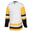Men's Pittsburgh Penguins adidas White Away Authentic Blank Jersey