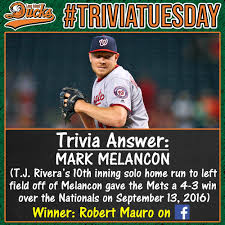 Our online baseball trivia quizzes can be adapted to suit your requirements for taking some of the top baseball quizzes. Long Island Ducks The Correct Answer To Our Triviatuesday Question Is Mark Melancon T J Rivera S First Career Homer Came Off The Righty In The 10th Inning On September 13 2016 To