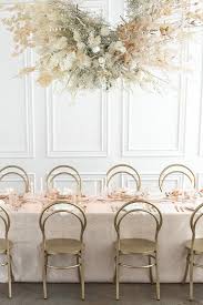 Luxury Wedding Tablescape With Gold Bentwood Chairs Modern Wedding Decor Tablescape Inspiration Minimal Wedding Decor