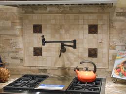 Back Splash Feature Behind Stove Custom Kitchen Tile Kitchen Tile Mural Kitchen Backsplash Designs