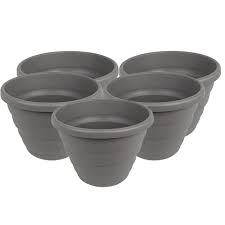 Shop the artificial plants pots planters sale today at catch! Buy Wham Beehive 48cm Round Pot 5 X Grey At Home Bargains