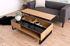 Table Basse Plateau Relevable Azalea Noir Et Chene Tables Basses But In 2020 Coffee Table Furniture Table