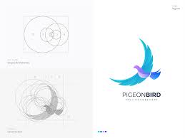 Pigeon Logo With Golden Ratio Golden Ratio Logo Golden Ratio In Design Animal Logo