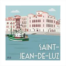 Et Si On Passait Par Saintjeandeluz Paysbasque Illustration Yipikaii Yipikaiiillu Affiches De Voyage Retro Cartes Postales Marrantes Affiches De Voyage