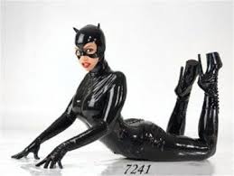 Patent Leather Catwoman Costumes Nightclub Ds Club Uniforms Cat Girl Catsuit With Helmet Cat Woman Costume Leather Catsuit Catsuit