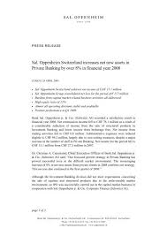 Zengin bireysel müşteriler ve kurumsal yatırımcılar için varlık yönetimi çözümleri sağladı. 74kb Bank Sal Oppenheim Jr Cie Schweiz Ag