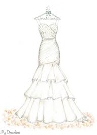 In this step, we will depict the collar and shoulders of this dress. Pencil Beginner Wedding Dress Drawing Easy Novocom Top