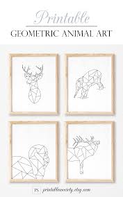 Geometric Animal Prints Printable Art Animalart Geometricprints Printableart Geometric Art Animal Geometric Animals Geometric Art Printable