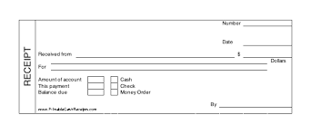 printable cash receipt