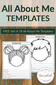 Free All About Me Printables Homeschool Giveaways All About Me Preschool First Day Of School Activities About Me Template