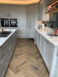 Ideal for achieving a unique kitchen scheme, a worktop that features a mixture of shades will act as a stunning focal point and will also provide some flexibility when it comes to the shades you incorporate into the overall space. Dove Grey And Dust Grey Kitchen Fitted In Harpenden Kitchen Ergonomics
