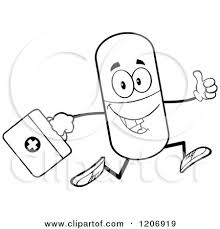 Cartoon Of A Black And White Happy Pill Mascot Running With A First Aid Kit Royalty Free Vector Clipart By Hit Toon 1206919 4.6 out of 5 stars 7. aid kit royalty free vector clipart