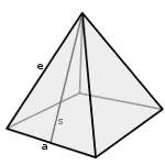 If the apex is perpendicularly above the center of the square, it is a right square pyramid, and has c4v symmetry. Square Pyramid Geometry Calculator