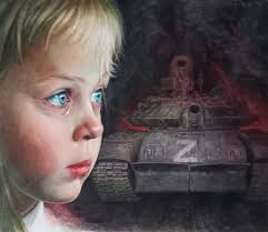 Best Christmas wishes from Ukraine 💙 💛 Ukrainian artist Mariia  Bezkorovaina (b.1985) The Sky, 2023 watercolor