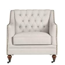 32 w arm chair bulbous turned front legs solid wood upholstered arms fabric. Wood Arm Chair Accent Chairs Chairs The Home Depot