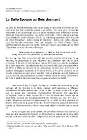 Coloriage conte belle au bois dormant. Pdf La Belle Epoque Au Bois Dormant Hermeline Pernoud Academia Edu