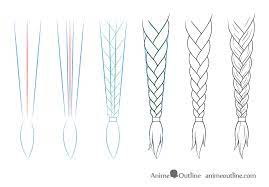 How to draw anime manga style hair braids animeoutline. How To Draw Anime Manga Style Hair Braids Animeoutline