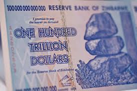 Image result for zimbabwe billion dollar note