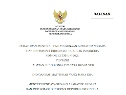 2) surat keputusan ketua mahkamah agung ri nomor: Permenpan 32 Tahun 2020 Tentang Jabatan Fungsional Pranata Komputer Dinas Komunikasi Informatika Persandian Dan Statistik Provinsi Kalimantan Tengah