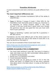 Maybe you would like to learn more about one of these? Aqa Spanish Transition Work From As Into A Level Teaching Resources