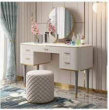 The most important features of any dressing table are the mirror, so you can get your makeup and hair just right, and a stool, allowing you to sit at your dressing table in comfort. Dressing Table Dressing Table Modern Light Luxury Classic American Marble Dressing T Dressing Table Modern Modern Dressing Table Designs Bedroom Dressing Table