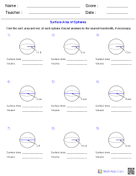We can also change the subject of the formula to obtain the radius given the volume. Geometry Worksheets Surface Area Volume Worksheets