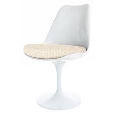 Safavieh american homes collection sabrina distressed cream side table. White And Textured Cream Tulip Style Side Chair From Fusion Living