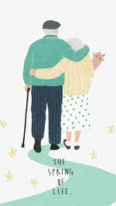 Elderly Couples Couple Illustration Cute Couple Art Wedding Illustration