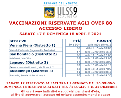 I primi dati forniti da zaia sono stati quelli del bollettino covid delle 8 di oggi: Vaccini Anti Covid 19 Per Over 80 Prenotazioni Aperte E Open Weekend Ulss 9 Scaligera