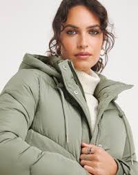 Sale sage padded coat Outlet Women s Sage Green Hooded Coat Padded Jacket  Plover Jacket Gilet Coat Outerwear Quba Co