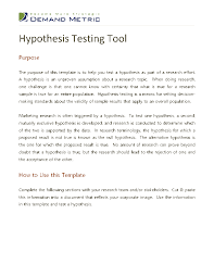 Hypothesis Testing Tool Word Hypothesis Null Hypothesis Words
