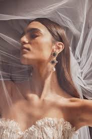 Luxury Designer Graciela Green & Blue Bridal Earrings by Christie Nicolaides