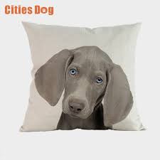Animal Dog Weimaraner Dogs Cushion Cover Cushions Linen