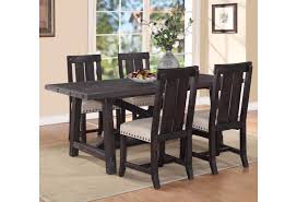 5 piece kitchen dining table set w/glass top and 4 leather chairs dinette. Modus International Yosemite 5 Piece Rectangular Dining Table Set A1 Furniture Mattress Dining 5 Piece Sets