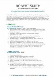 Our resume examples are written by certified resume writers and is a great representation of what hiring managers are looking for in a financial assistant resume. Finance Assistant Resume Samples Qwikresume