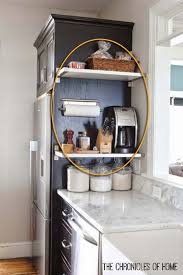The Side Of Cabinet Would Be The Perfect Spot For Floating Shelves Kitchen Decor Apartment Small Apartment Kitchen Decor Small Apartment Kitchen