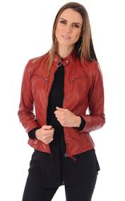 Veste cuir rouge bordeaux homme. Blouson Cuir Rouge Femme La Canadienne La Canadienne Blouson Cuir Rouge