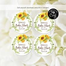 Create a baby feeding kit. Labels Personalized Printable Sunflower Tags Diy Baby Shower Tags Diy Wedding Tags Watercolor Sunflower Tags Sunflower Baby Shower Labels Paper Party Supplies
