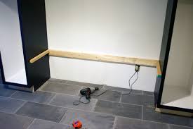 Diy Geometric Wood Feature Wall With Floating Bench Brepurposed
