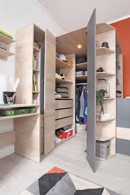 Jugendzimmer Drehturenschrank Eckkleiderschrank Chiny 01 Farbe Eiche Grau Abmessungen 190 X 135 X 135 Cm H X B X T