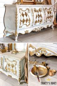 Chalk Painted Furniture With Old World Charm Painted Furniture Gold Leaf Furniture Chalk Paint Furniture
